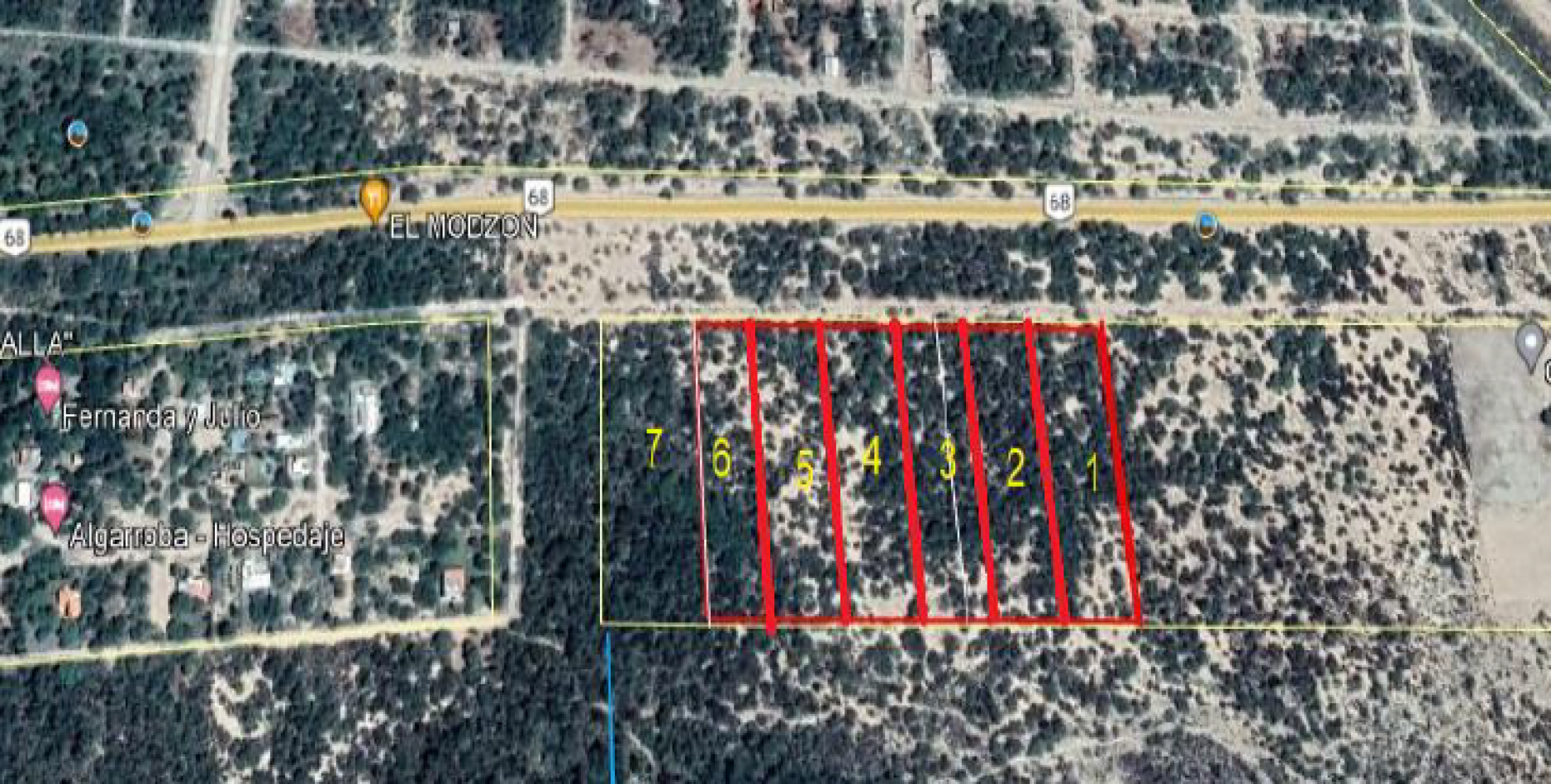 3 HECTAREAS SOBRE RUTA 68 A 120.000 DOLARES CADA HECTAREA
